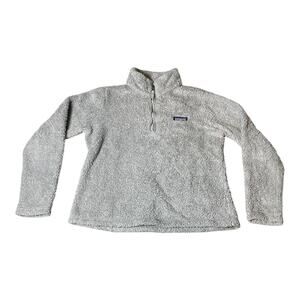 Patagonia Women Los Gatos Sweater Soft Fleece 1/4 Zip Pullover Jacket Gray Small